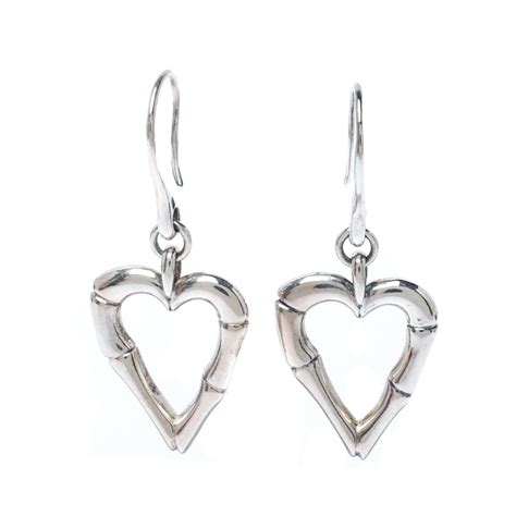 heart gucci earrings|gucci bamboo heart earrings.